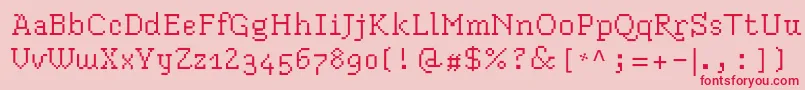 Blokus Font – Red Fonts on Pink Background