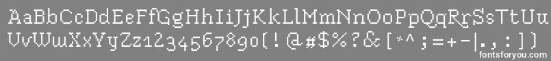 Blokus Font – White Fonts on Gray Background