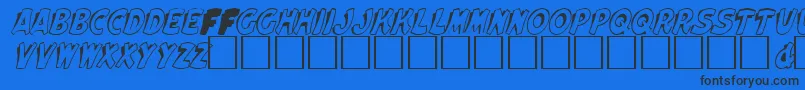 ElfridaRegular Font – Black Fonts on Blue Background