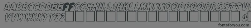 Шрифт ElfridaRegular – чёрные шрифты на сером фоне