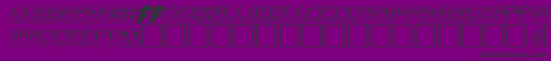 Czcionka ElfridaRegular – czarne czcionki na fioletowym tle