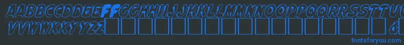 ElfridaRegular Font – Blue Fonts on Black Background