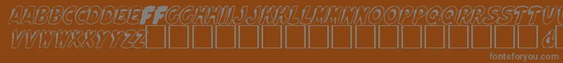 ElfridaRegular Font – Gray Fonts on Brown Background