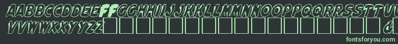 Шрифт ElfridaRegular – зелёные шрифты на чёрном фоне
