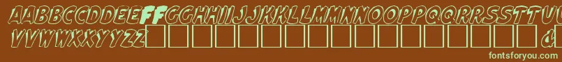 Шрифт ElfridaRegular – зелёные шрифты на коричневом фоне