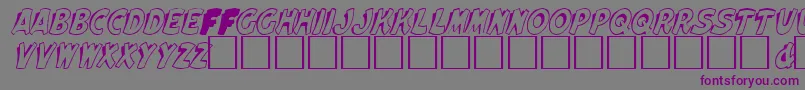 フォントElfridaRegular – 紫色のフォント、灰色の背景
