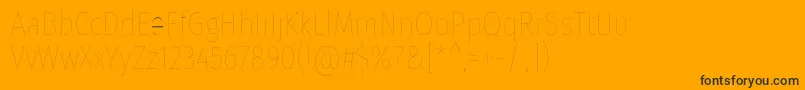 FirasanscondensedFour Font – Black Fonts on Orange Background