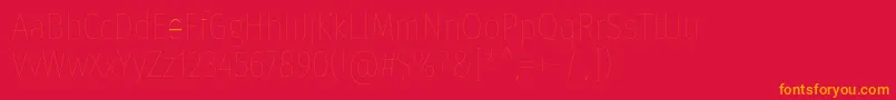 FirasanscondensedFour Font – Orange Fonts on Red Background