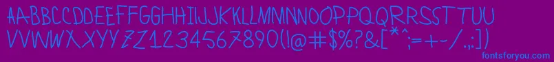 LamiarMedium Font – Blue Fonts on Purple Background