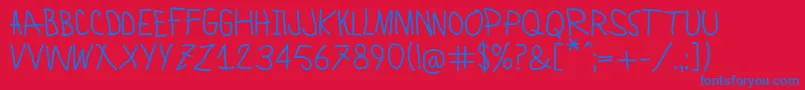 LamiarMedium Font – Blue Fonts on Red Background