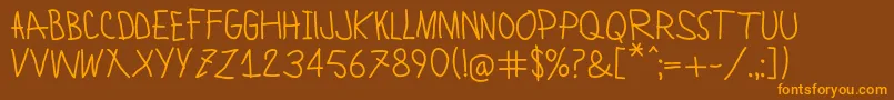 Police LamiarMedium – polices orange sur fond brun