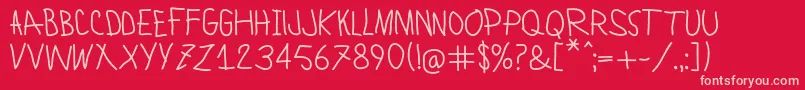 LamiarMedium Font – Pink Fonts on Red Background