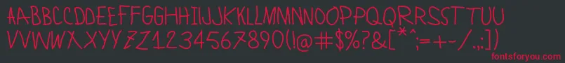 LamiarMedium Font – Red Fonts on Black Background