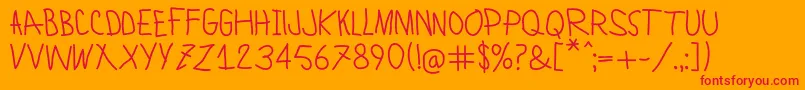LamiarMedium Font – Red Fonts on Orange Background