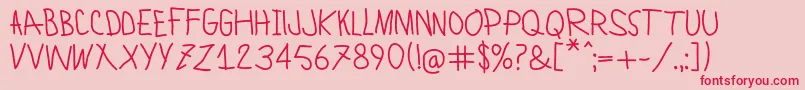 LamiarMedium Font – Red Fonts on Pink Background