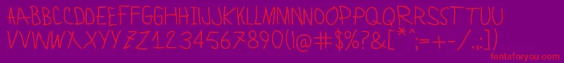 LamiarMedium Font – Red Fonts on Purple Background