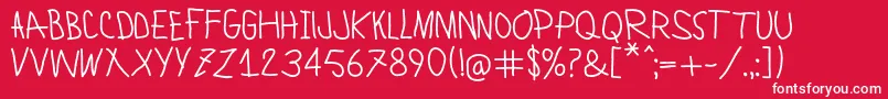 LamiarMedium Font – White Fonts on Red Background