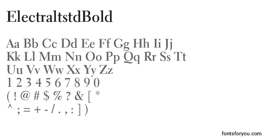 Шрифт ElectraltstdBold – алфавит, цифры, специальные символы