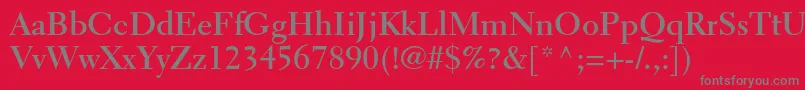 Шрифт ElectraltstdBold – серые шрифты на красном фоне