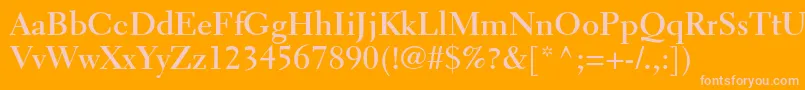 ElectraltstdBold Font – Pink Fonts on Orange Background