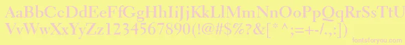 ElectraltstdBold Font – Pink Fonts on Yellow Background