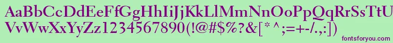 ElectraltstdBold Font – Purple Fonts on Green Background
