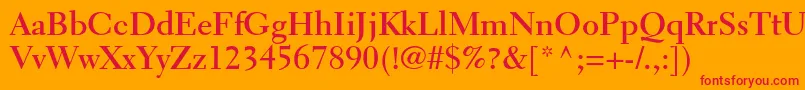 ElectraltstdBold Font – Red Fonts on Orange Background
