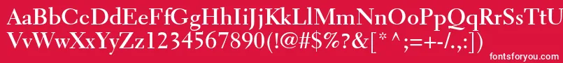 ElectraltstdBold Font – White Fonts on Red Background