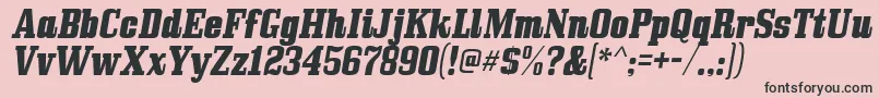 Bullpen Italic Font – Black Fonts on Pink Background