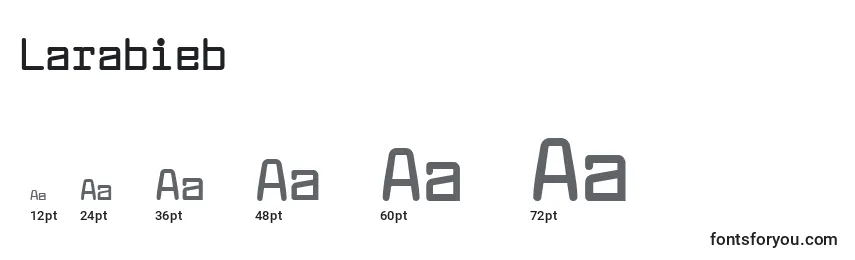 Larabieb Font Sizes