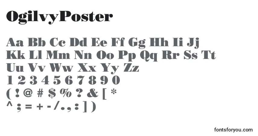 Schriftart OgilvyPoster – Alphabet, Zahlen, spezielle Symbole