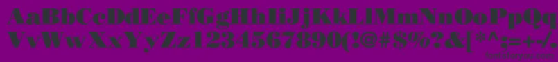 フォントOgilvyPoster – 紫の背景に黒い文字