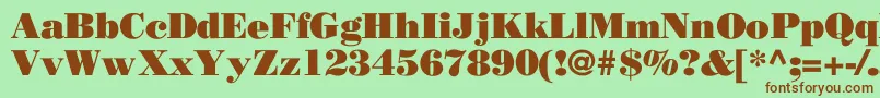 OgilvyPoster Font – Brown Fonts on Green Background