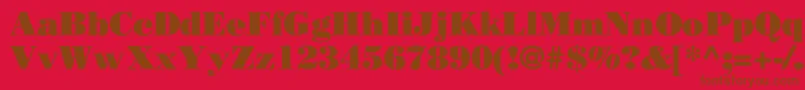 OgilvyPoster Font – Brown Fonts on Red Background