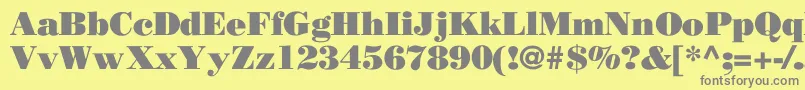 OgilvyPoster Font – Gray Fonts on Yellow Background