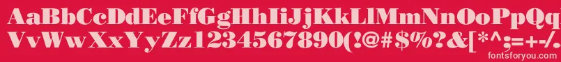 OgilvyPoster Font – Pink Fonts on Red Background