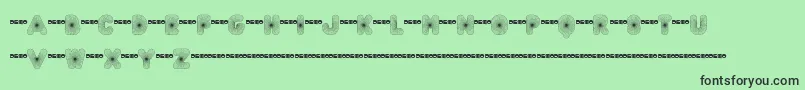 FtAcidtest2Progressive Font – Black Fonts on Green Background