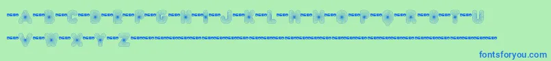fuente FtAcidtest2Progressive – Fuentes Azules Sobre Fondo Verde