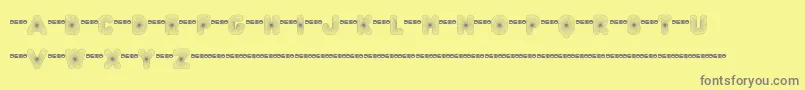 FtAcidtest2Progressive Font – Gray Fonts on Yellow Background
