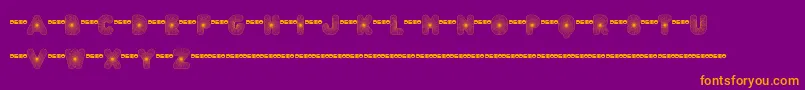 Police FtAcidtest2Progressive – polices orange sur fond violet
