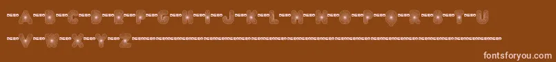 FtAcidtest2Progressive Font – Pink Fonts on Brown Background
