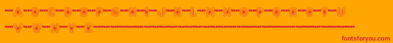 FtAcidtest2Progressive Font – Red Fonts on Orange Background