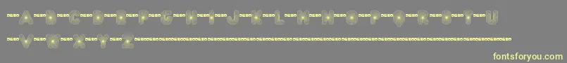 FtAcidtest2Progressive Font – Yellow Fonts on Gray Background