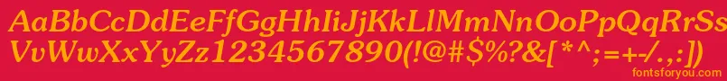 SouvenirstdMediumitalic Font – Orange Fonts on Red Background