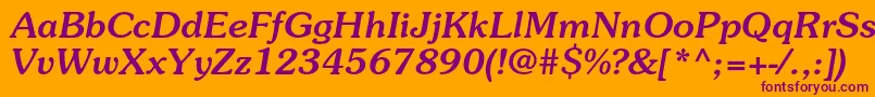 SouvenirstdMediumitalic Font – Purple Fonts on Orange Background
