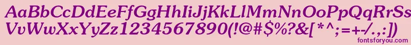 SouvenirstdMediumitalic Font – Purple Fonts on Pink Background