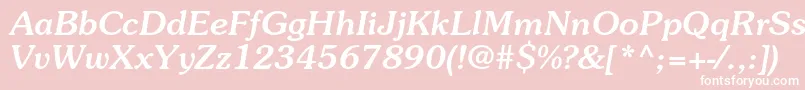 SouvenirstdMediumitalic Font – White Fonts on Pink Background