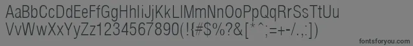 フォントArenaCondLight – 黒い文字の灰色の背景
