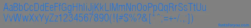 フォントArenaCondLight – 灰色の背景に青い文字