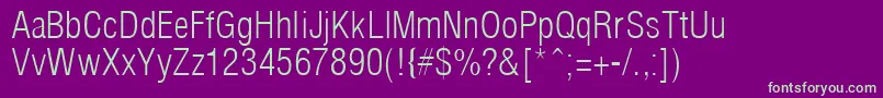 Шрифт ArenaCondLight – зелёные шрифты на фиолетовом фоне